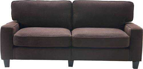 Serta - Palisades Modern 3-Seat Fabric Sofa - Dark Brown
