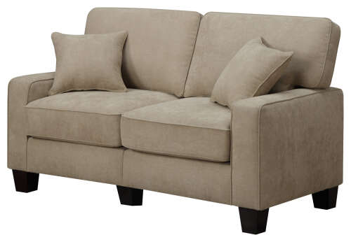 Serta - RTA Martinique Collection 61" Fabric Loveseat Sofa - Navarre Beige