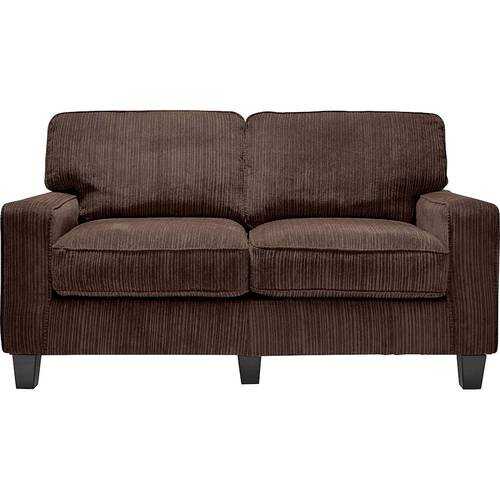 Serta - RTA Palisades 2-Seat Fabric Loveseat - Kingston Brown