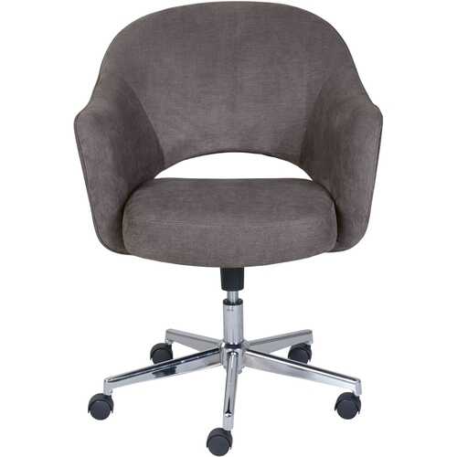 Serta - Valetta Fabric Home Office Chair - Gray/Chrome