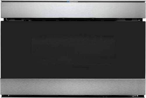 Sharp - 1.2 Cu. Ft. Microwave Drawer with Internet Mobile Applications and Easy Wave Open - Stainless Steel With Black Glass