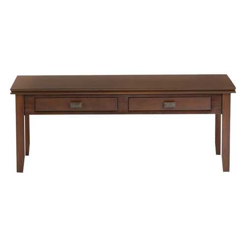 Simpli Home - Artisan Rectangular Contemporary Wood 2-Drawer Coffee Table - Russet Brown