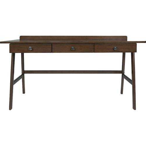 Simpli Home - Rylie Rectangular Contemporary Wood 3-Drawer Computer Desk - Natural Aged Brown