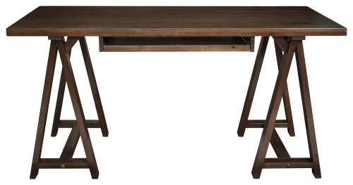 Buy Now Pay Later Sawhorse Rectangular Solid Pine Table