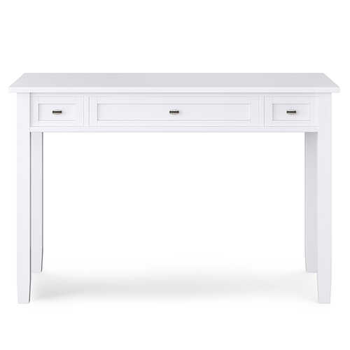 Simpli Home - Warm Shaker SOLID WOOD Rustic 48 inch Wide Writing Office Desk in - White