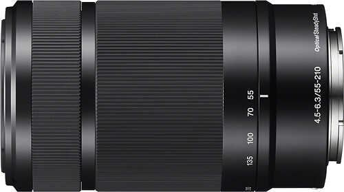 Sony - 55-210mm f/4.5-6.3 Telephoto Lens for Most Alpha E-Mount Cameras - Black