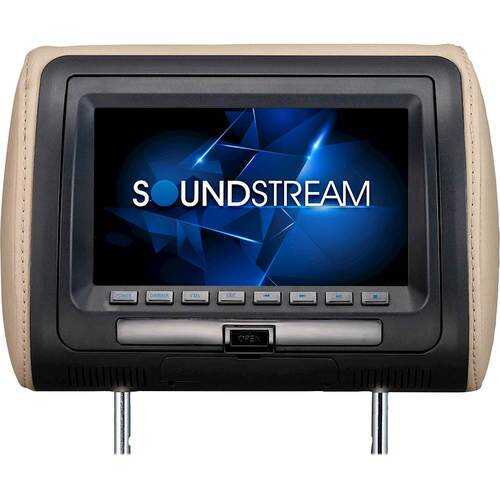 Rent to own Soundstream - 9" Universal Replacement Headrest LCD Monitor with DVD Player - Black