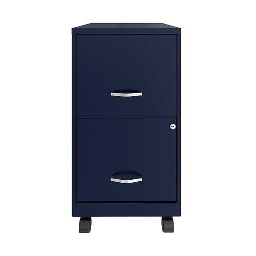 Space Solutions 18" 2 Drawer Mobile Smart Vertical File Cabinet - Navy
