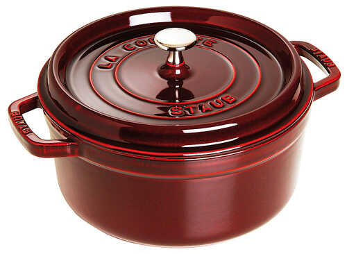 Rent to own Staub Cast Iron 9-qt Round Cocotte - Grenadine
