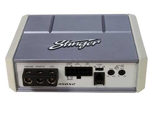 Stinger - Micro 2-Channel 350 Watt Marine/Powersports Amplifier - Silver