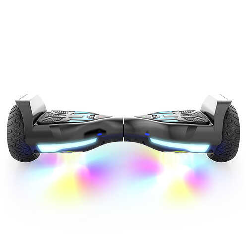 SWAGTRON - swagBOARD Warrior T580 Hoverboard with 30 Music-Synced Ground FX Lighting & 6.5-Inch Infinity LED Wheels - Black