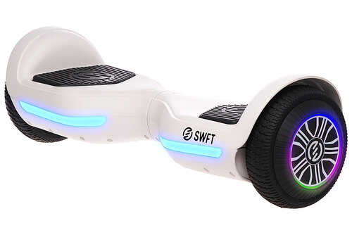 SWFT - Blaze Hoverboard w/ 3mi Max Operating Range & 7 mph Max Speed - Snow (White)