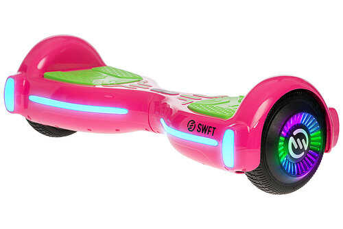 SWFT - Flash Hoverboard w/ 3mi Max Operating Range & 7 mph Max Speed - Watermelon (Pink)