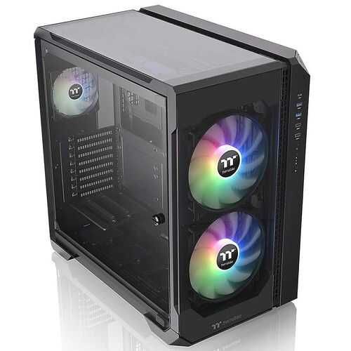 Rent to own Thermaltake - View 51 Motherboard Sync ARGB E-ATX Full Tower Gaming Computer Case with 2 x 200mm RGB Fans + 140mm Rear Fan - Black