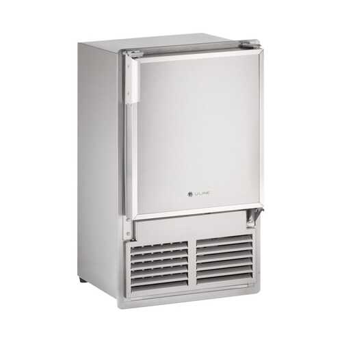 Rent to own U-Line - Marine Series 15.1" 22.9-Lb. Freestanding Icemaker - Stainless solid