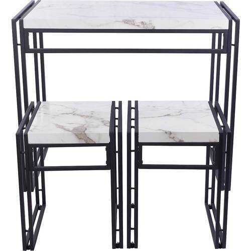 ürb SPACE - Urban Small Dining Table Set - Black With White