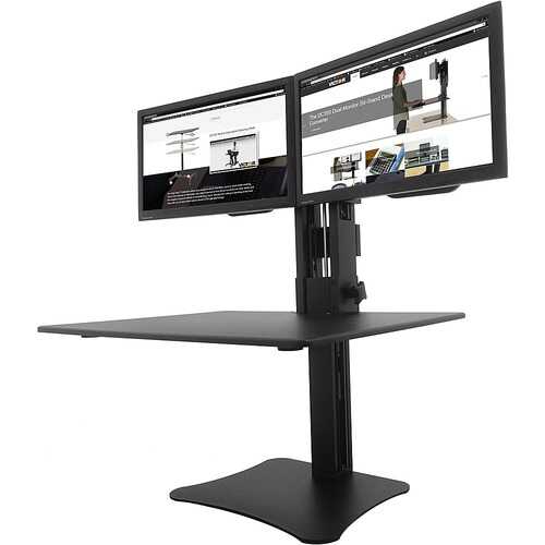 Victor - DC350A Dual Monitor Sit/Stand Desk Converter - Black