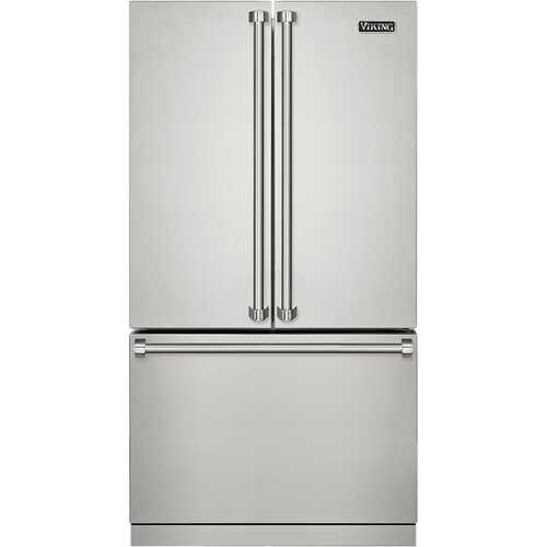 Viking - 3 Series 22.1 Cu. Ft. French Door Counter-Depth Refrigerator - Stainless steel