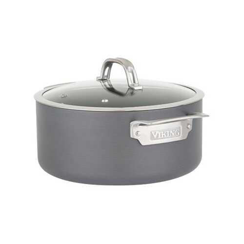 Viking - Hard Anodized Nonstick 6 Qt. Covered Dutch Oven - Black