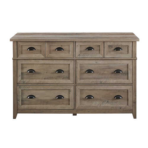 Walker Edison 52” Classic Framed 6 Drawer Dresser Grey Wash