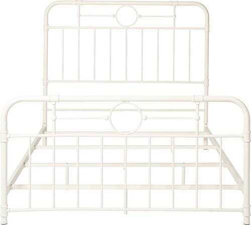 Walker Edison - 63" Queen-Size Pipe Bed Frame - Antique White