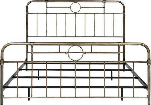 Walker Edison - 84" King-Size Pipe Bed Frame - Bronze