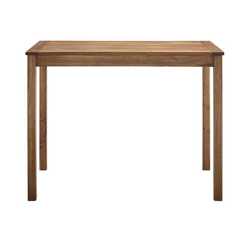 Walker Edison - Acacia Wood Counter Height Outdoor Dining Table - Brown