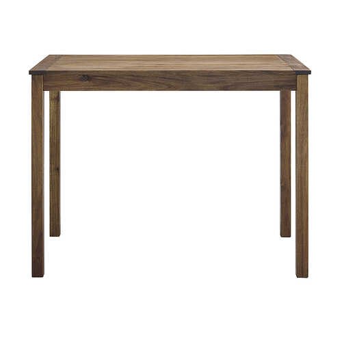 Walker Edison - Acacia Wood Counter Height Outdoor Dining Table - Dark Brown