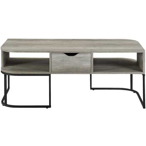 Lease to own Walker Edison Curved Coffee Table