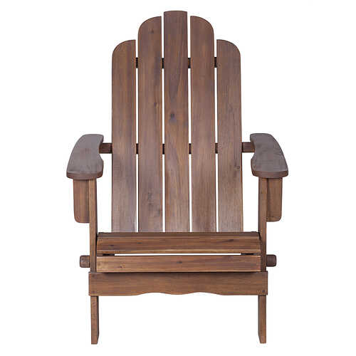 Walker Edison - Cypress Acacia Wood Adirondack Chair - Dark Brown