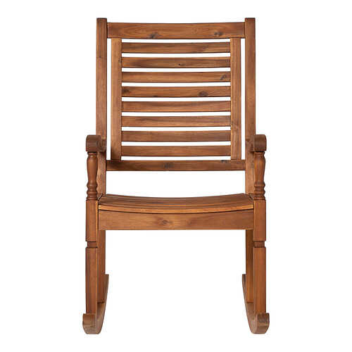 Walker Edison - Cypress Deep Seated Rocking Chair - Brown