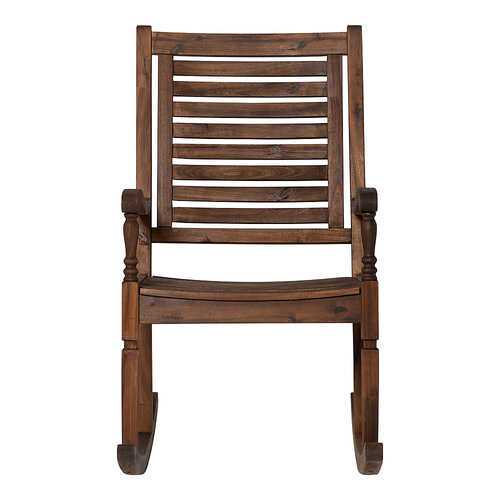 Walker Edison - Cypress Deep Seated Rocking Chair - Dark Brown