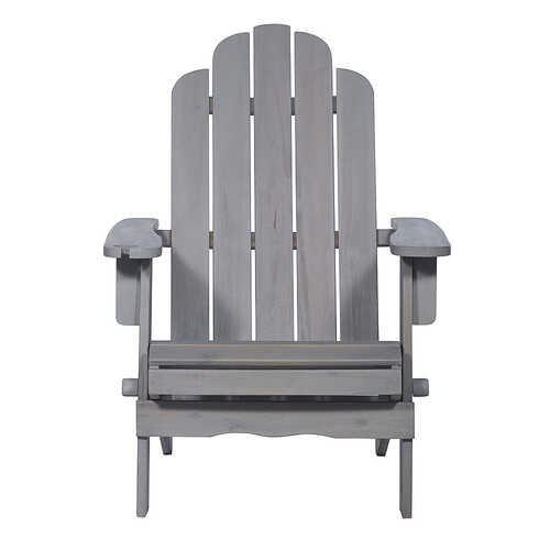 Walker Edison - Everest Acacia Wood Adirondack Chair - Grey Wash