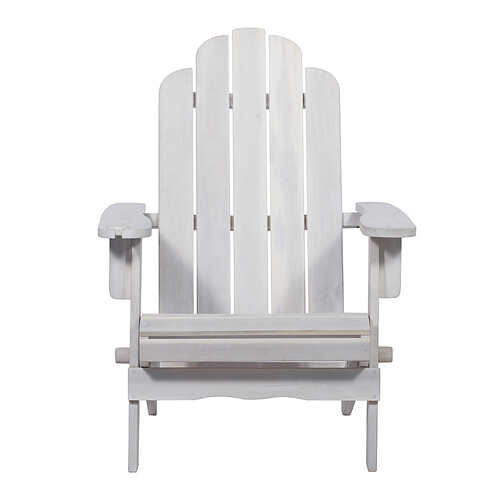 Walker Edison - Everest Acacia Wood Adirondack Chair - White Wash