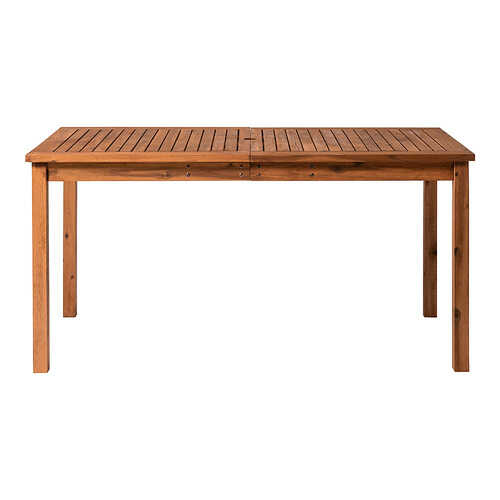 Walker Edison - Everest Acacia Wood Outdoor Dining Table - Brown