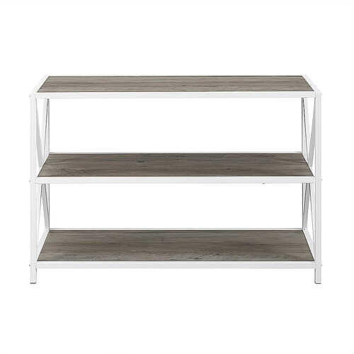 Rent to own Walker Edison Industrial Metal and Wood 3Shelf Bookcase