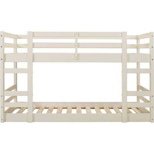 Walker Edison - Low 44" Twin over Twin-Size Bunk Bed - White