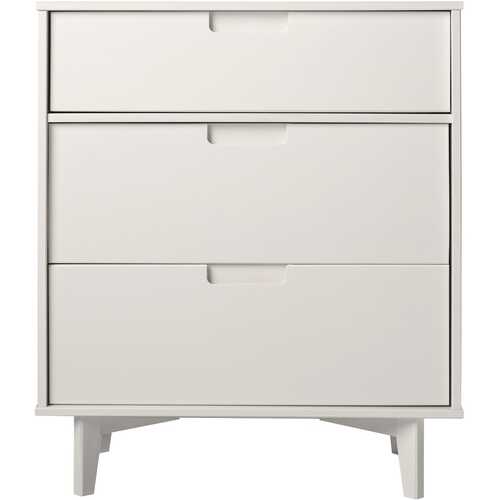 Walker Edison - Mid Century 3-Drawer Dresser - White