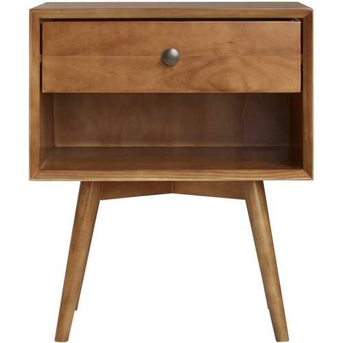 Walker Edison - Mid-Century Solid Wood Nightstand - Carmel