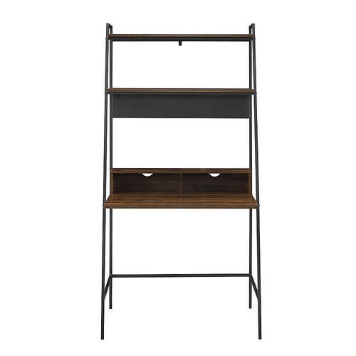 Rent to own Walker Edison Modern Ladder Wood Computer Desk Dark