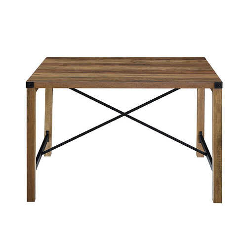 Walker Edison - Rectangular Industrial Metal / High-Grade MDF Table - Rustic Oak