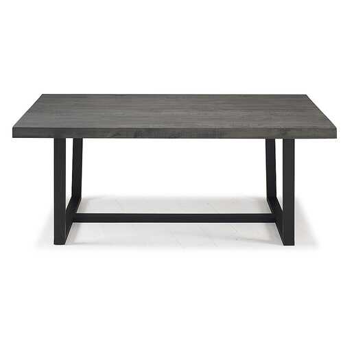 Walker Edison - Rectangular Solid Pine Wood Dining Table - Gray