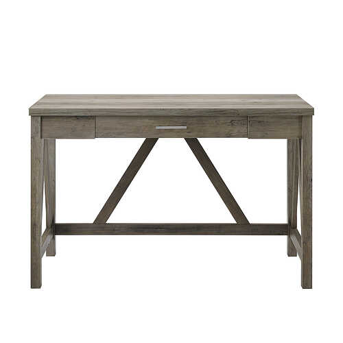 Walker Edison - Rustic Farmhouse Wood Computer Desk - Grey Wash