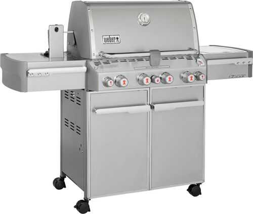 Weber - Summit S-470 4-Burner Propane Gas Grill - Stainless Steel