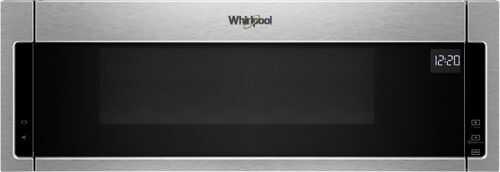 Whirlpool - 1.1 Cu. Ft. Low Profile Over-the-Range Microwave Hood Combination - Stainless steel