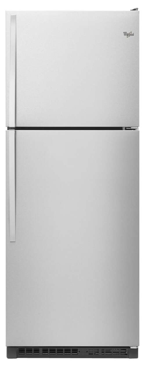 Whirlpool - 20.5 Cu. Ft. Top-Freezer Refrigerator - Monochromatic Stainless Steel