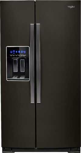 Whirlpool - 28.4 Cu. Ft. Side-by-Side Refrigerator with Water and Ice Dispenser - Fingerprint Resistant Black Stainless