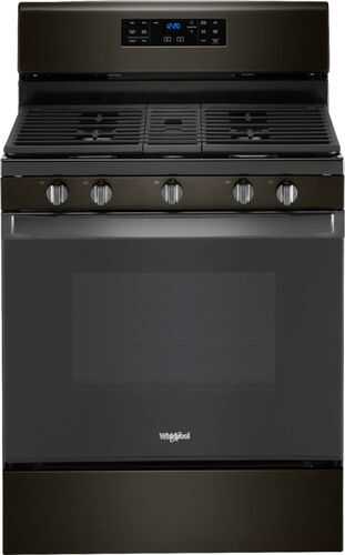 Whirlpool - 5.0 Cu. Ft. Freestanding Gas Convection Range with Self-Cleaning - Fingerprint Resistant Black Stainless Steel