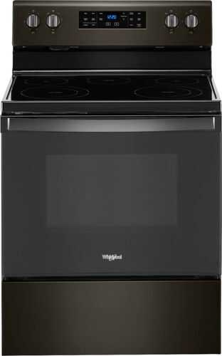 Whirlpool - 5.3 Cu. Ft. Freestanding Electric Convection Range with Self-Cleaning and Frozen Bake - Black stainless steel