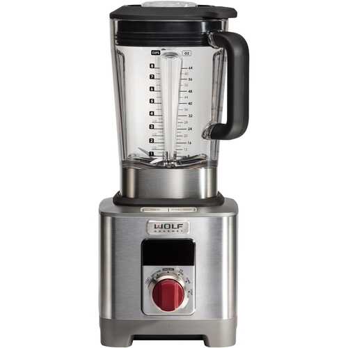 Wolf Gourmet - 64-Oz. Blender/Cooker - Stainless Steel/Red Knob